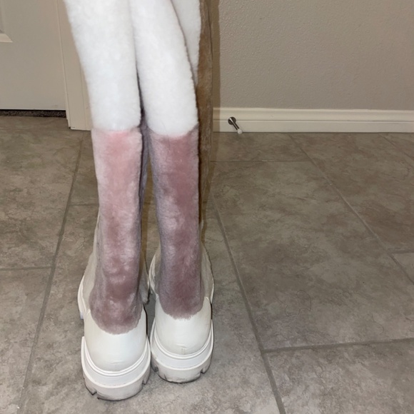 FREE PEOPLE Happy Thoughts  Color Block Shearling Boots Size 38/8 - Picture 3 of 13